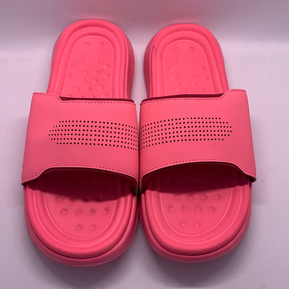 Under Armour Ansa Elevate pink slide sandals 9.5W (8M)
